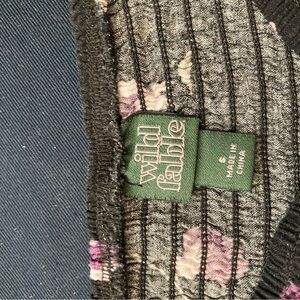 Wild Fable Floral Ribbed Top